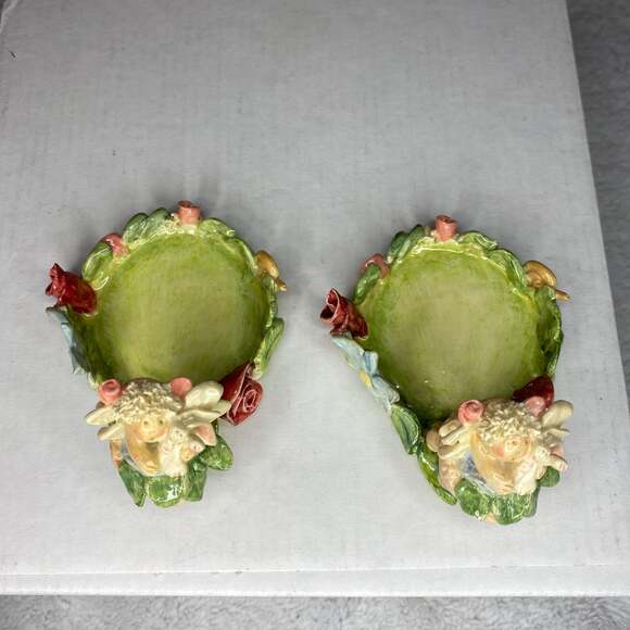 VINTAGE Mini Fairy Candle Holders 2 set fairycore MIDWEST IMPORTS Small fairie - Picture 6 of 9